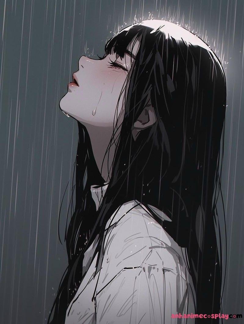 hình mưa buồn anime